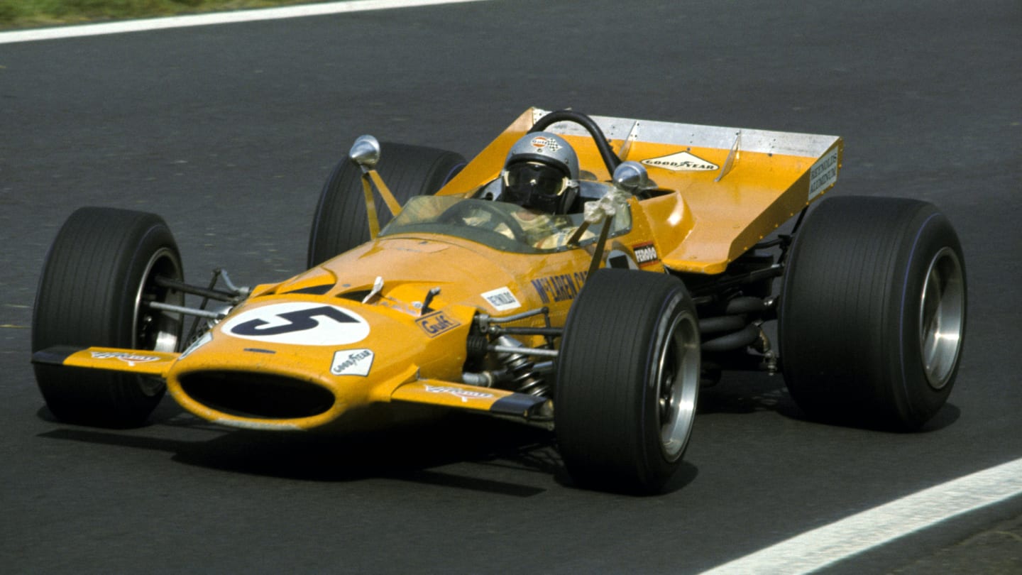 Bruce McLaren, McLaren Cosworth M7A, finished in fourth place. French Grand Prix, Clermont-Ferrand, France, 6 July 1969. © Sutton Motorsport Images