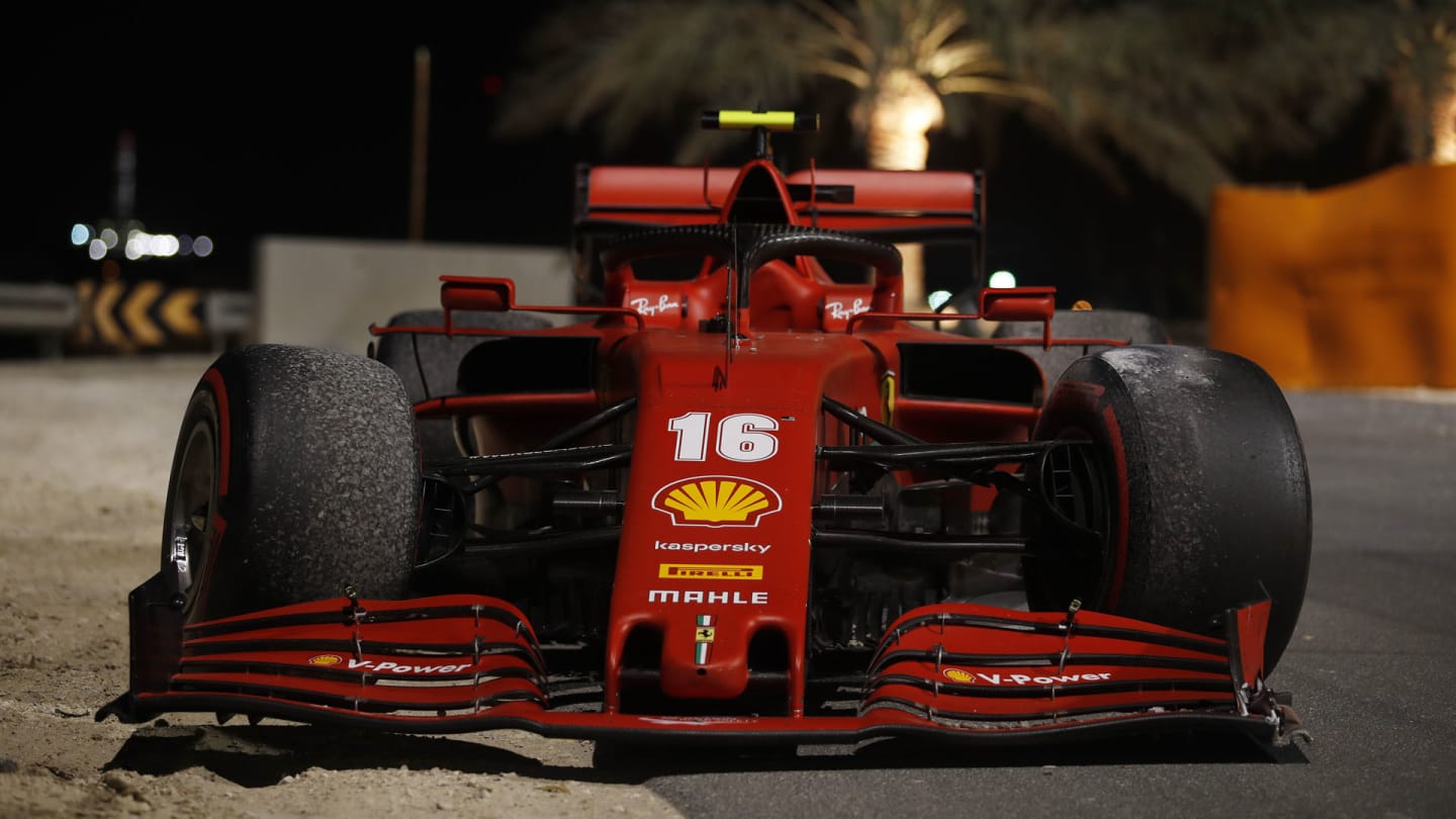 Formula One F1 - Sakhir Grand Prix - Bahrain International Circuit, Sakhir, Bahrain - December 6, 2020  Ferrari's Charles Leclerc after he crashes out of the race Pool via REUTERS/Hamad I Mohammed
