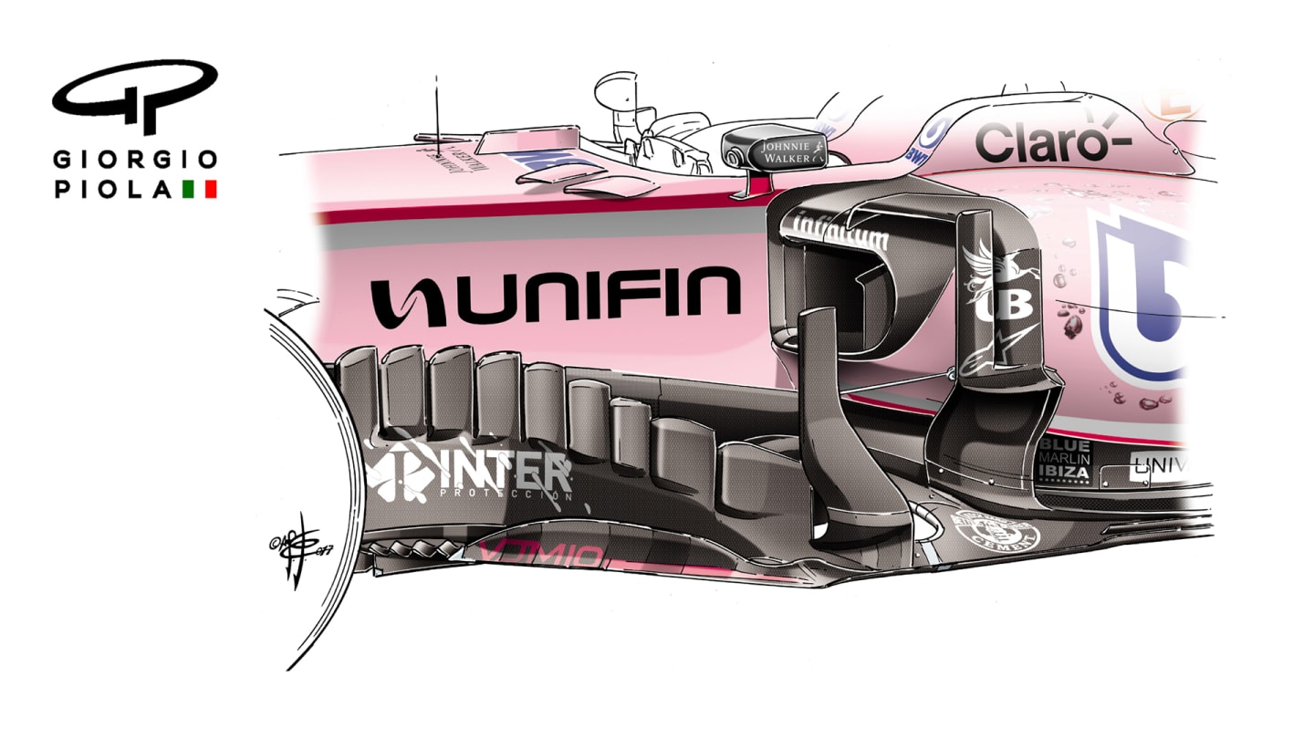 Force India VJM10 - Mexico barge