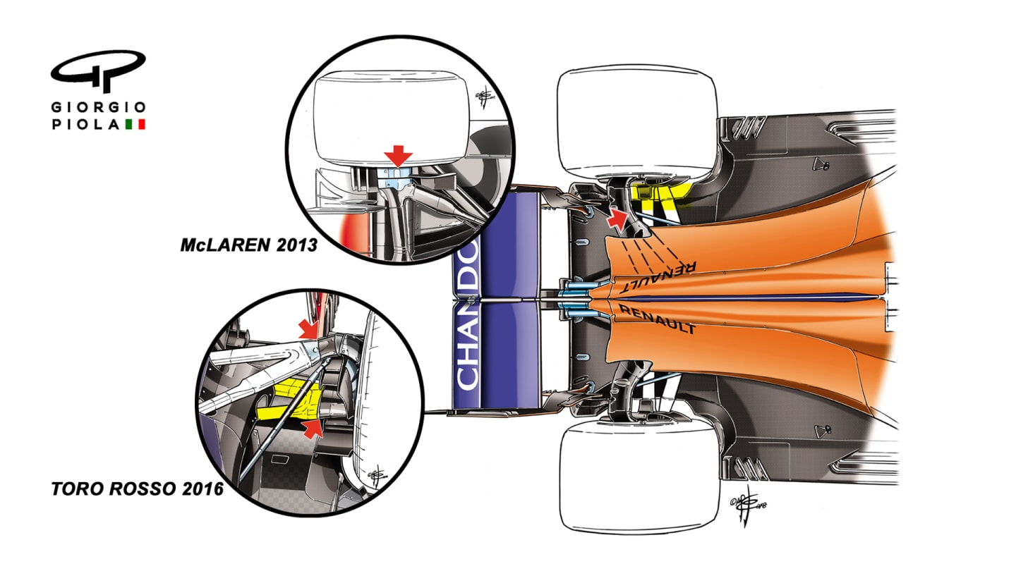 McLaren MCL33 - rear suspension, first