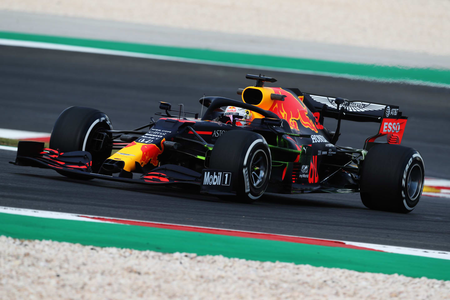 PORTIMAO, PORTUGAL - OCTOBER 23: Max Verstappen of the Netherlands driving the (33) Aston Martin
