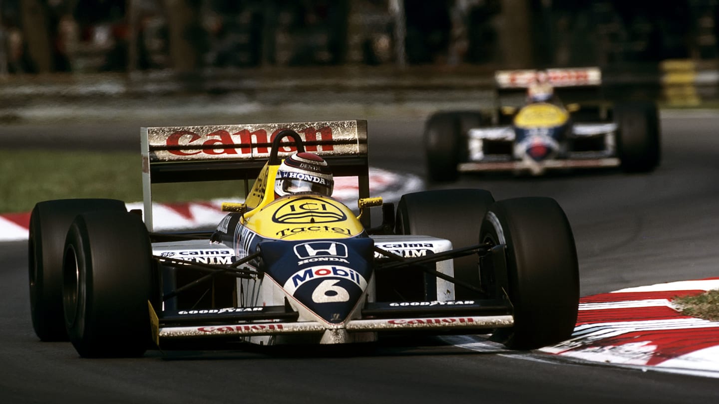 Nelson Piquet, Nigel Mansell, Williams-Honda FW11, Grand Prix of Italy, Autodromo Nazionale Monza,