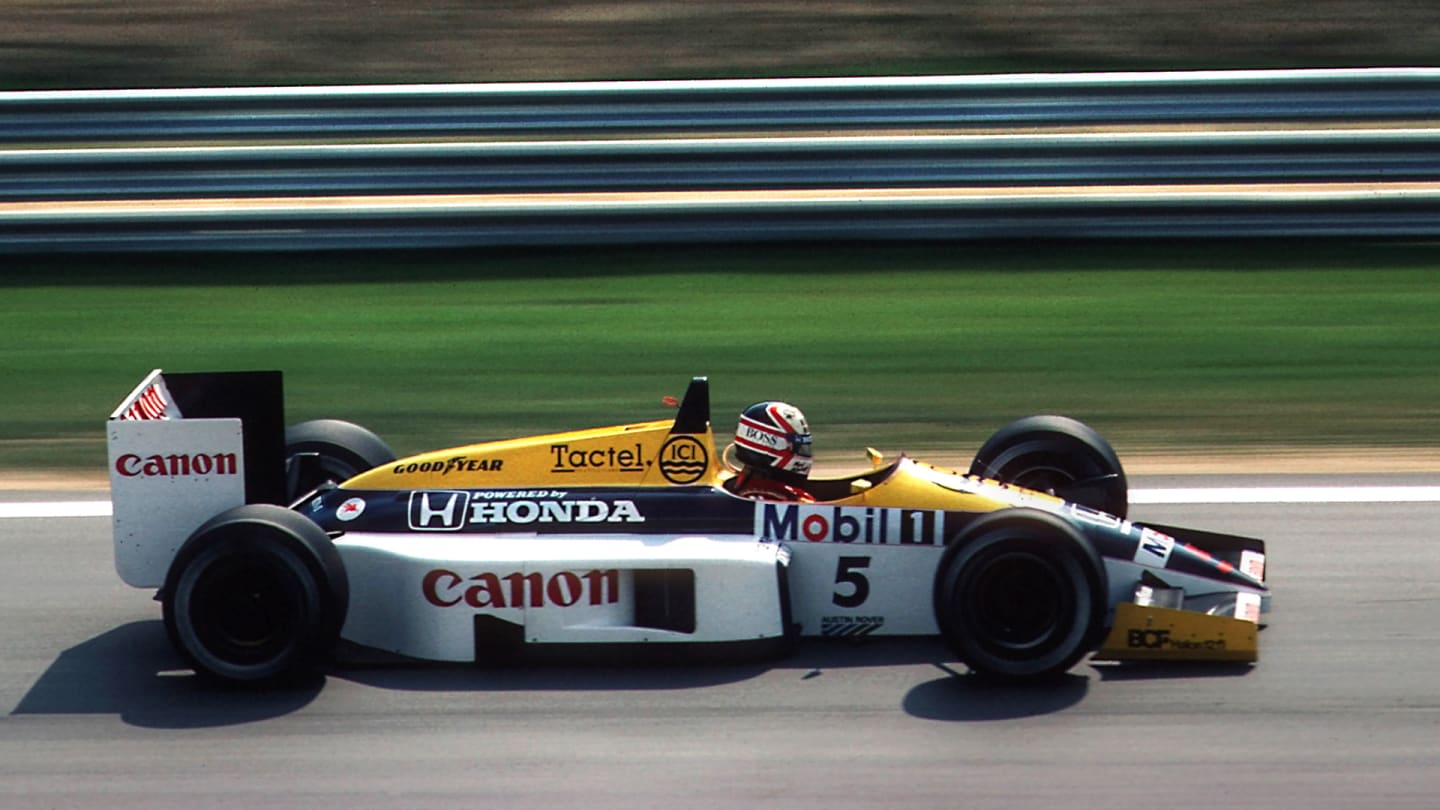 Nigel Mansell, Williams-Honda FW11, Grand Prix of Hungary, Hungaroring, 10 August 1986. (Photo by