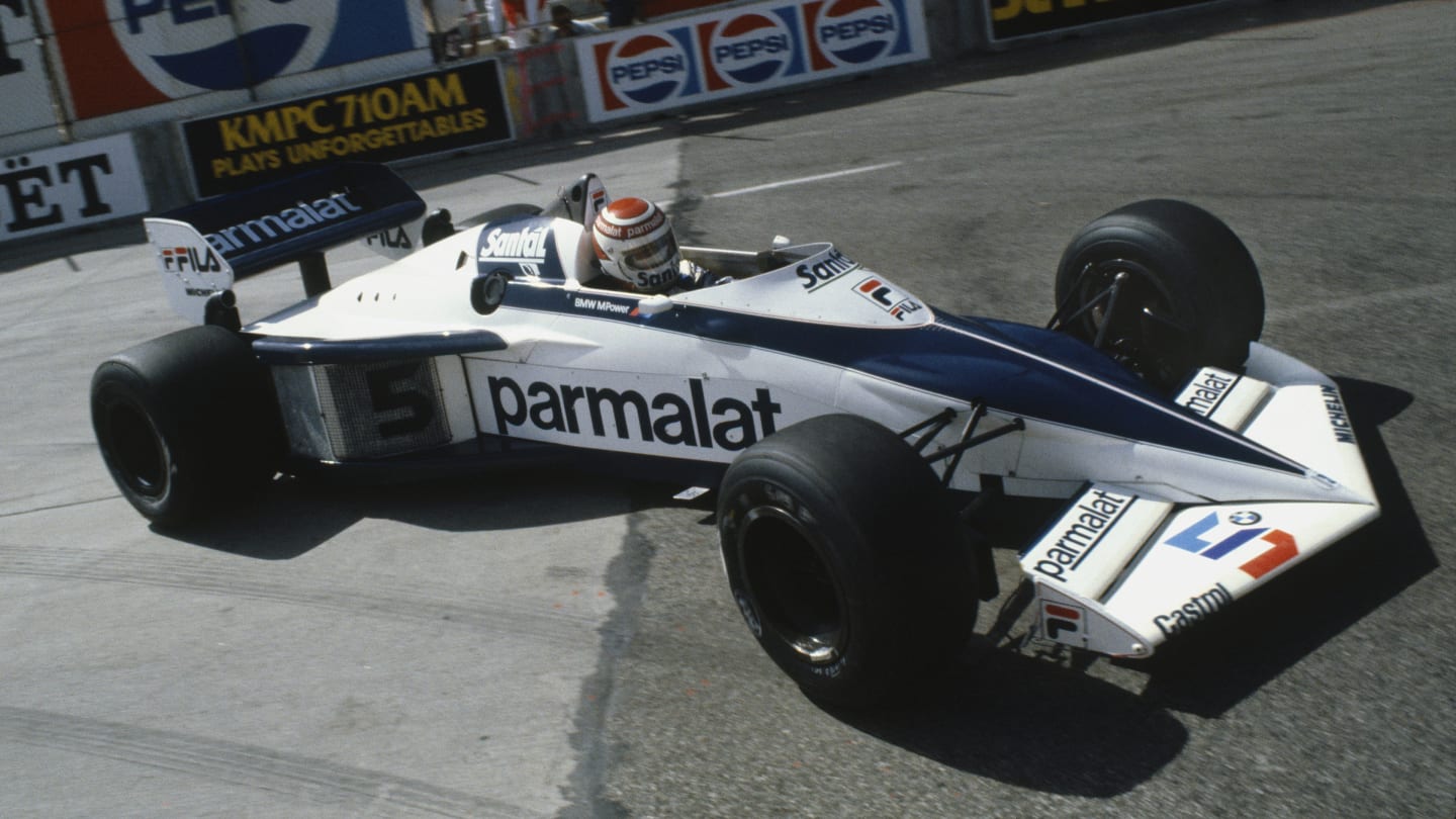 itsawheelthing: “leaning in … Nelson Piquet, Parmalat Brabham-BMW BT52,  1983 Monaco Grand Prix ”
