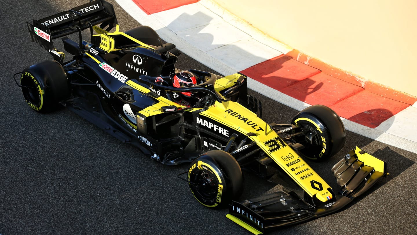 Esteban Ocon (FRA) Renault F1 Team RS19.
03.12.2019. Formula 1 Testing, Yas Marina Circuit, Abu