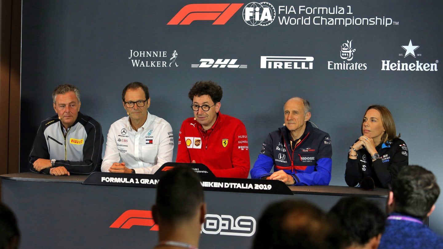 The FIA Press Conference (L to R): Mario Isola (ITA) Pirelli Racing Manager; Aldo Costa (ITA)