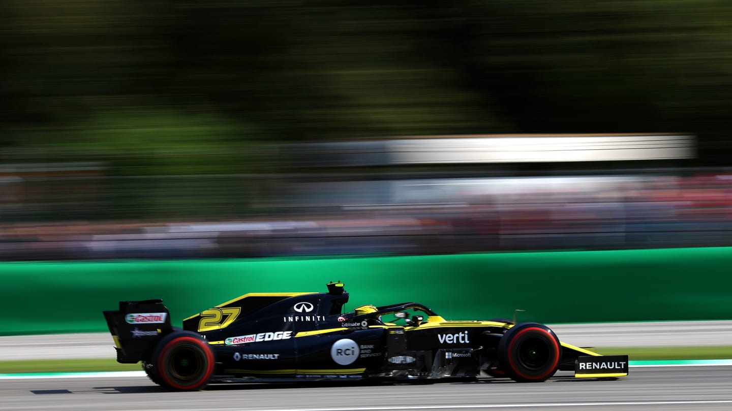 Nico Hulkenberg (GER) Renault F1 Team RS19.
07.09.2019. Formula 1 World Championship, Rd 14, Italian Grand Prix, Monza, Italy, Qualifying Day.
 - www.xpbimages.com, EMail: requests@xpbimages.com - copy of publication required for printed pictures. Every used picture is fee-liable. © Copyright: Filipe / XPB Images