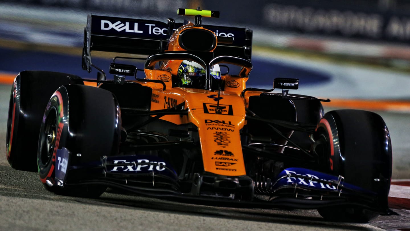 Lando Norris (GBR) McLaren MCL34.21.09.2019. Formula 1 World Championship, Rd 15, Singapore Grand Prix, Marina Bay Street Circuit, Singapore, Qualifying Day.- www.xpbimages.com, EMail: requests@xpbimages.com - copy of publication required for printed pictures. Every used picture is fee-liable. © Copyright: Moy / XPB Images