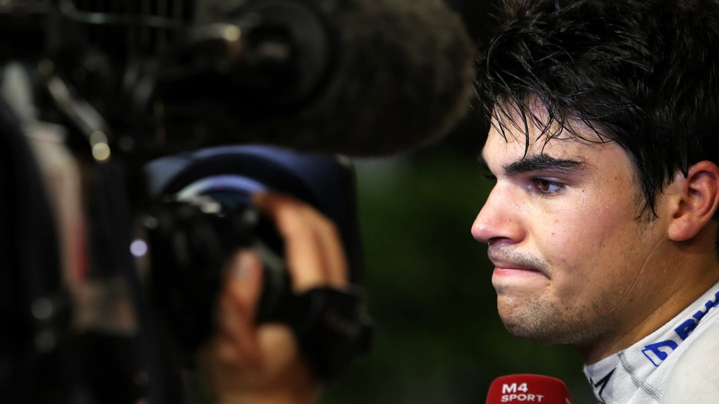 Lance Stroll (CDN) Racing Point F1 Team with the media.
21.09.2019. Formula 1 World Championship,