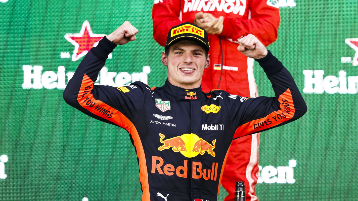 AUTODROMO HERMANOS RODRIGUEZ, MEXICO - OCTOBER 28: Max Verstappen, Red Bull Racing, 1st position,