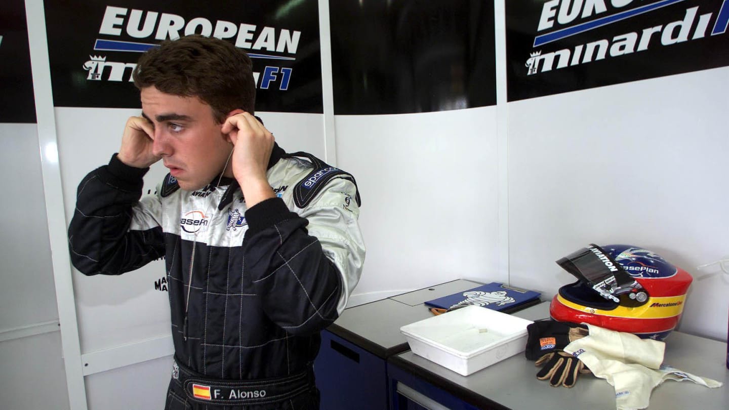 Fernando Alonso(ESP) European Minardi PS01
Malaysian GP  Practice Sepang Friday 16 March