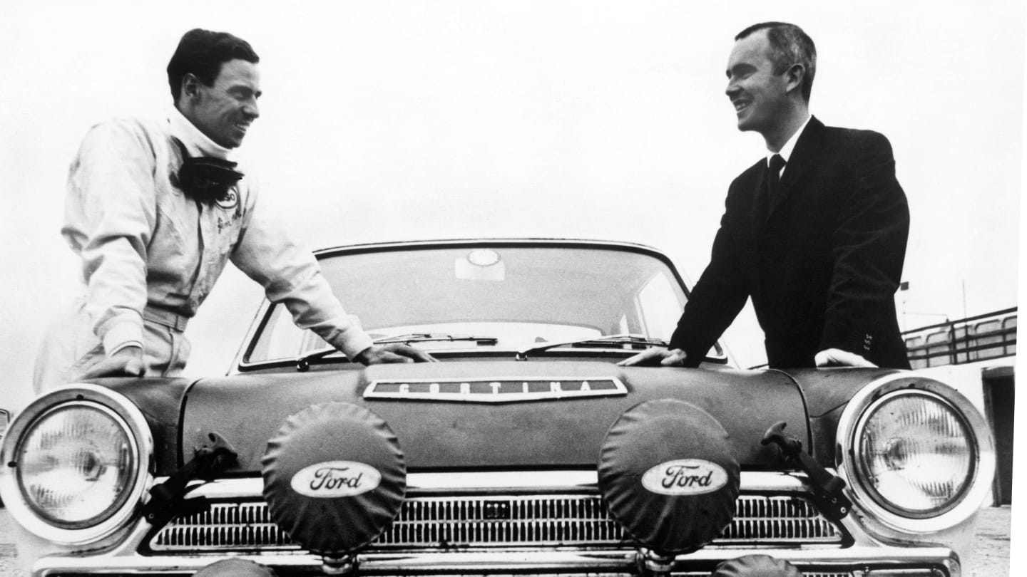 Jim Clark tackled the 1966 RAC Rally in a Lotus Cortina