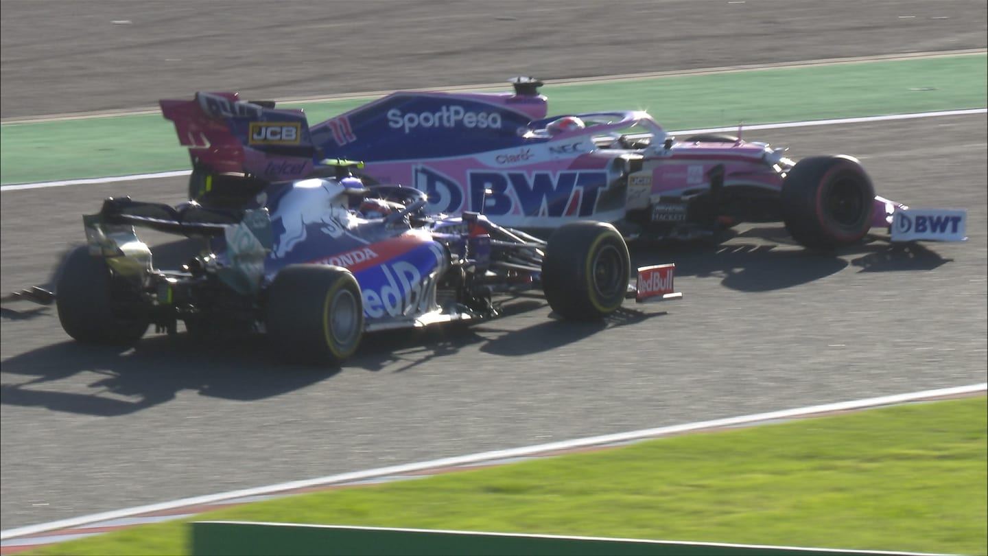 Japanese GP: Perez crashes out after contact with Gasly