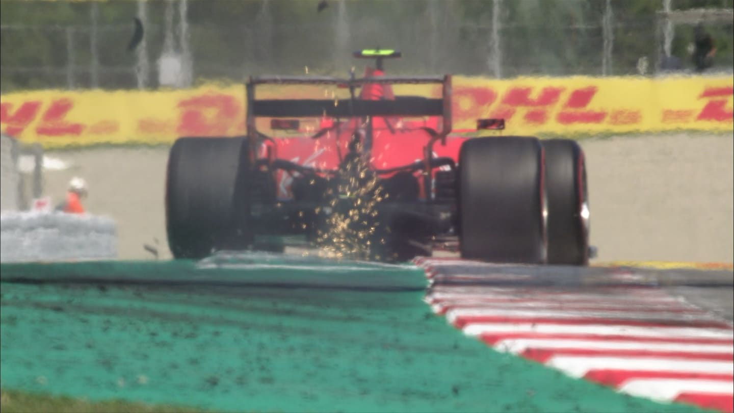 QUALIFYING: Leclerc takes a rough ride over Barcelona kerbs