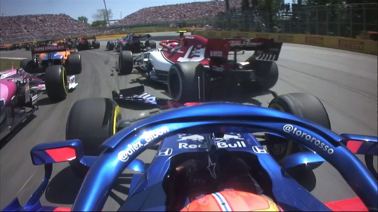 Canadian GP: Albon loses front wing after opening lap contact
