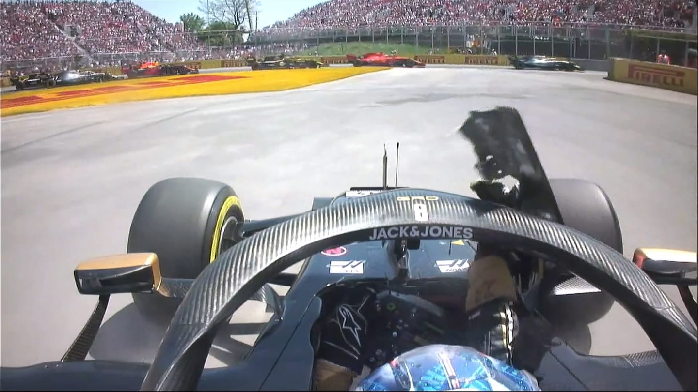Canadian GP: Grosjean forced to discard debris from cockpit