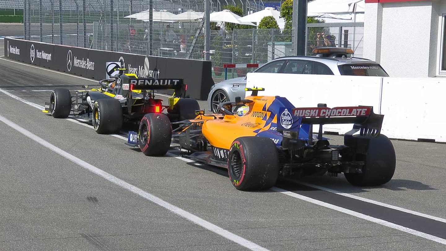 FP2: Renault failure leaves Hulkenberg stranded at pit exit
