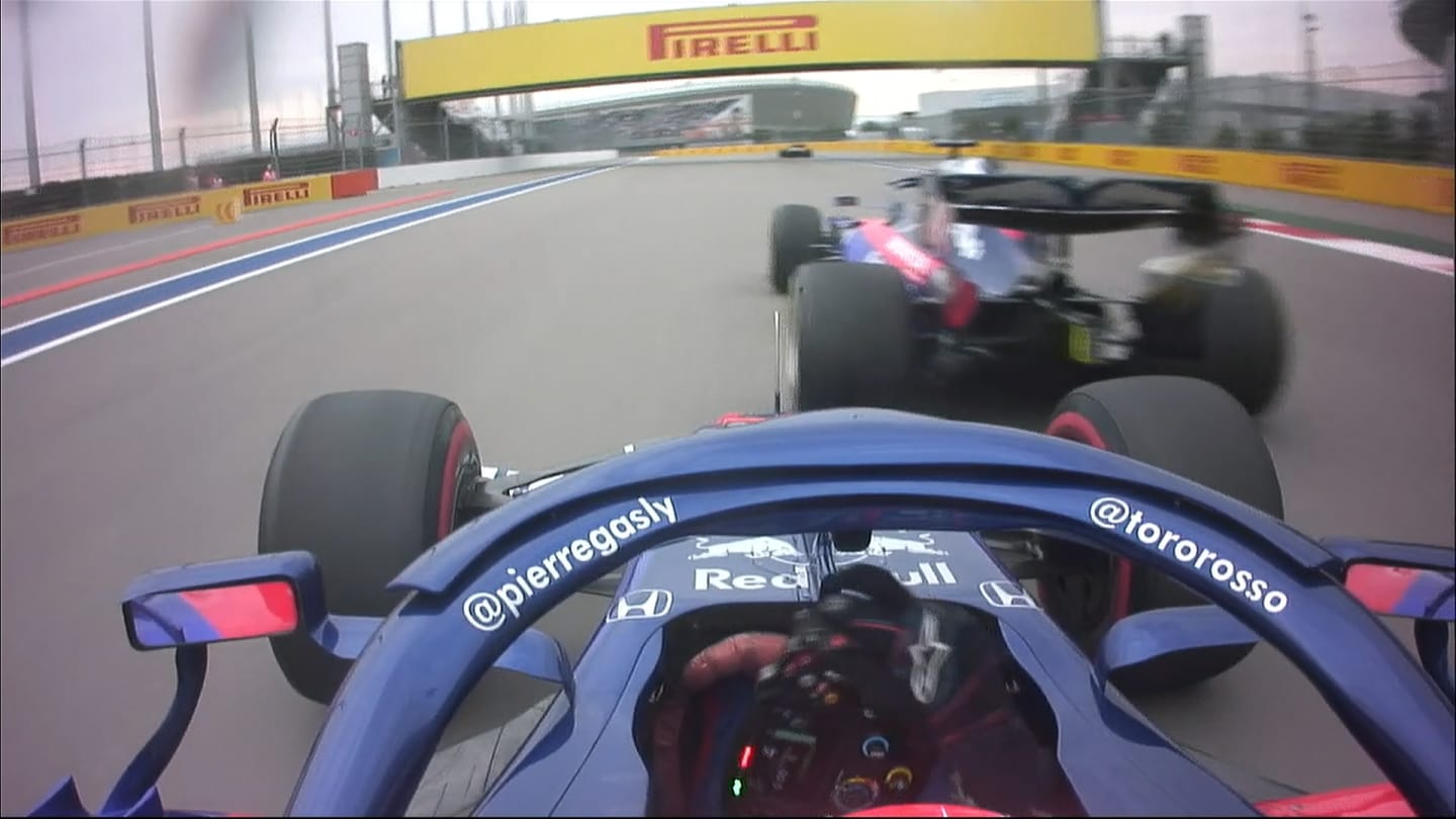 FP2: Toro Rosso team mates Gasly and Kvyat almost collide