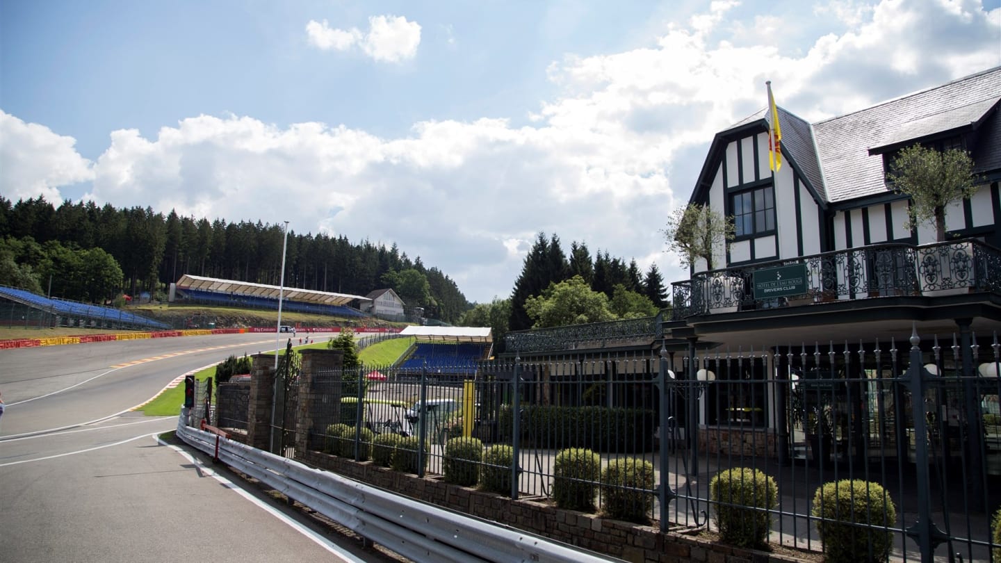 Track view and the Eau Rouge Hotel at Formula One World Championship, Rd11, Belgian Grand Prix,