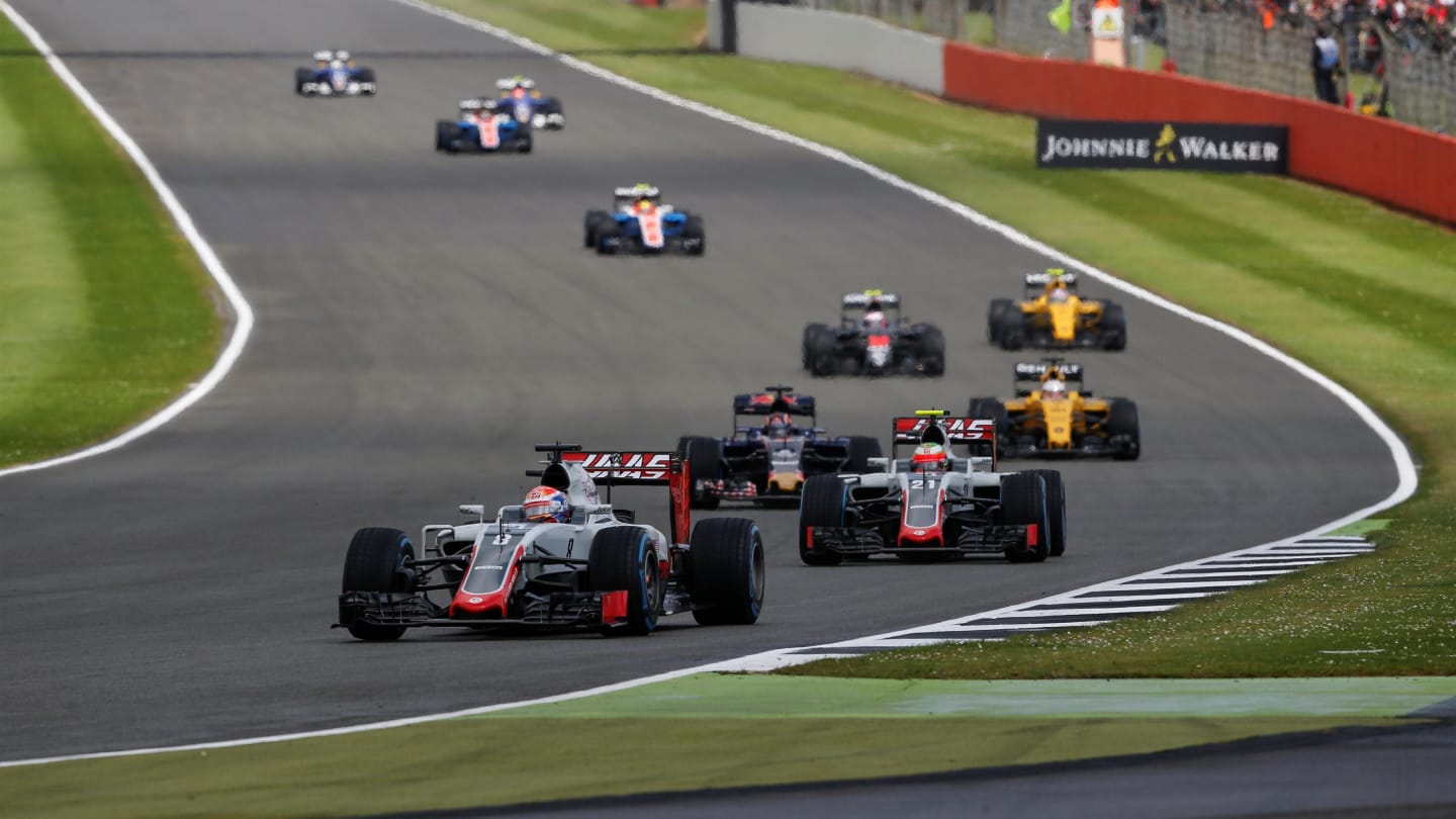 Romain Grosjean (FRA) Haas VF-16 at Formula One World Championship, Rd10, British Grand Prix, Race,