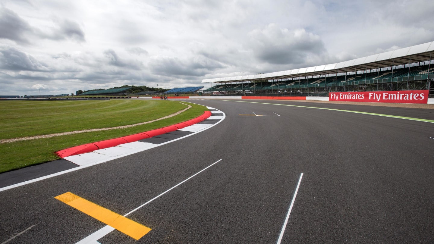 Track view at Formula One World Championship, Rd10, British Grand Prix, Preparations, Silverstone,