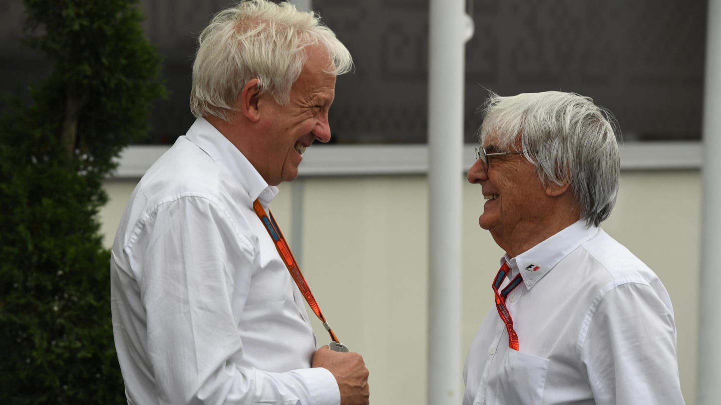 Charlie Whiting (GBR) FIA Delegate and Bernie Ecclestone (GBR) CEO Formula One Group (FOM) at