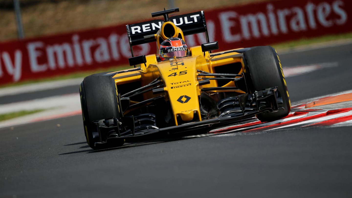 Esteban Ocon (FRA) Renault Sport F1 Team RS16 at Formula One World Championship, Rd11, Practice,