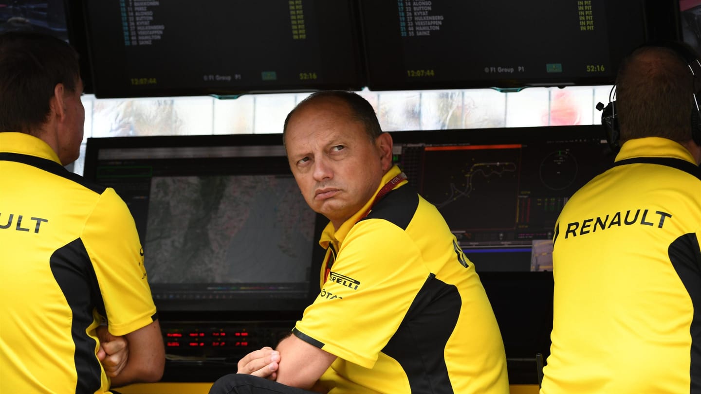 Frederic Vasseur (FRA) Renault Sport F1 Team Racing Director at Formula One World Championship,