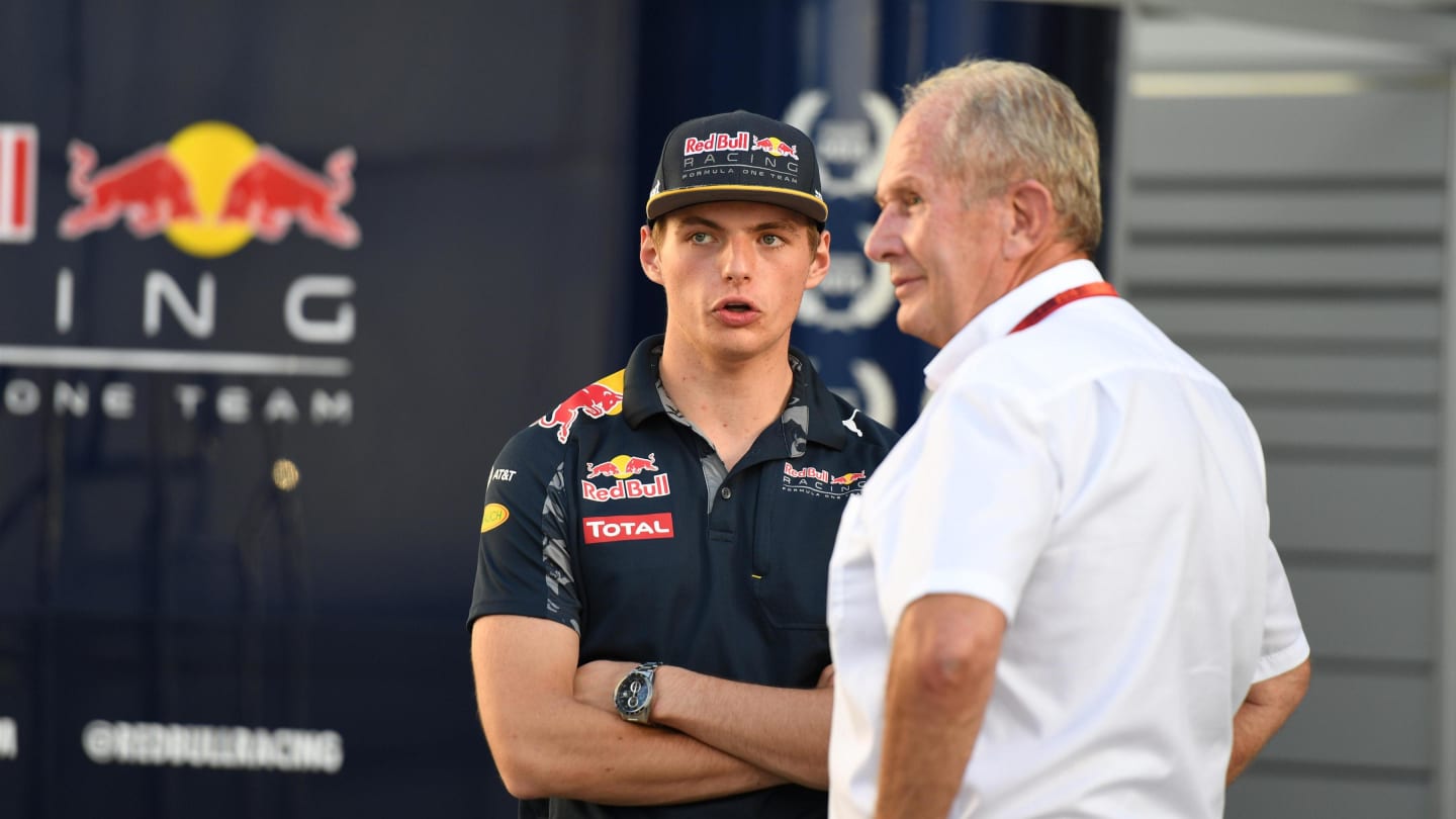 Max Verstappen (NED) Red Bull Racing and Dr Helmut Marko (AUT) Red Bull Motorsport Consultant at