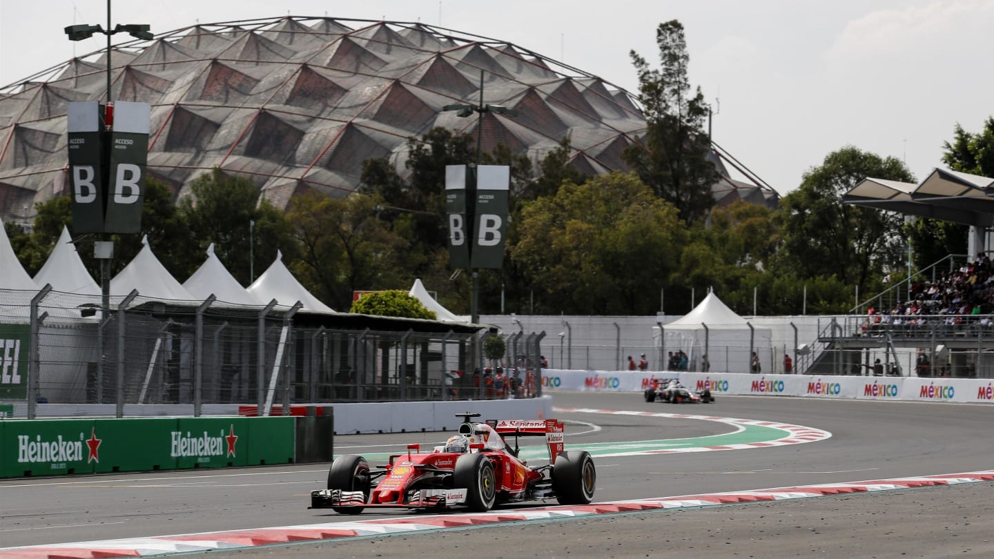 Sebastian Vettel (GER) Ferrari SF16-H at Formula One World Championship, Rd19, Mexican Grand Prix,