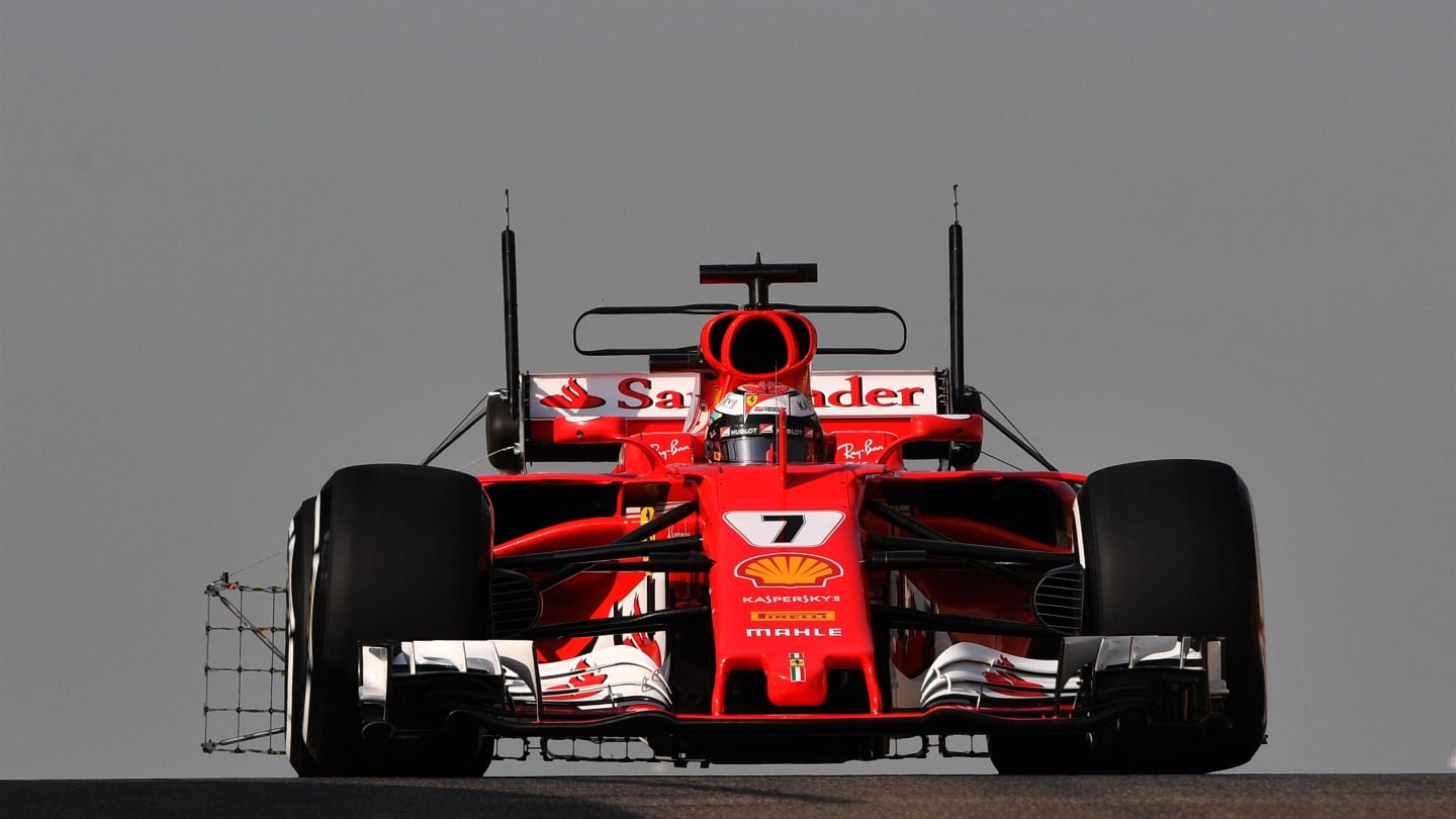 Kimi Raikkonen (FIN) Ferrari SF70-H at Formula One Testing, Day One, Yas Marina Circuit, Abu Dhabi, UAE, Tuesday 28 November 2017. © Mark Sutton/Sutton Images