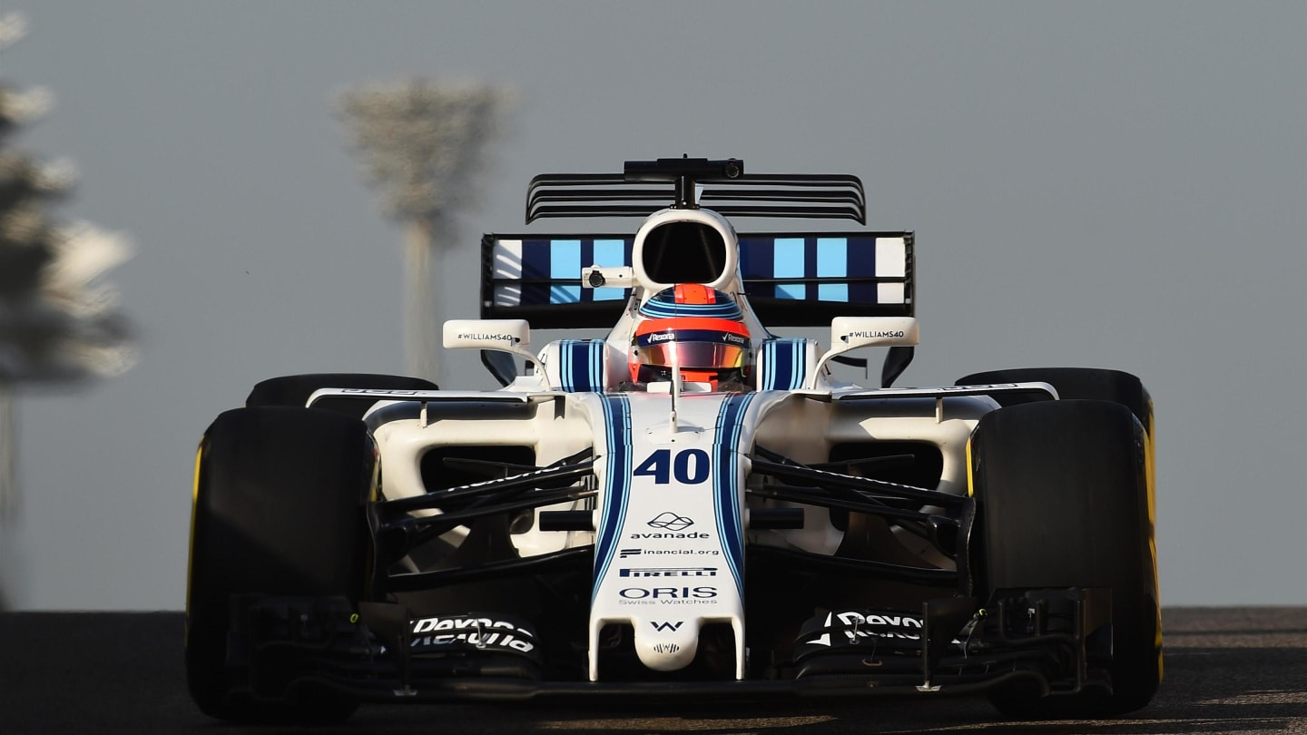 Robert Kubica (POL) Williams FW40 at Formula One Testing, Day One, Yas Marina Circuit, Abu Dhabi, UAE, Tuesday 28 November 2017. © Mark Sutton/Sutton Images