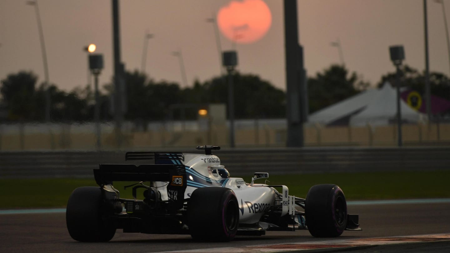 Lance Stroll (CDN) Williams FW40 at Formula One Testing, Day One, Yas Marina Circuit, Abu Dhabi,