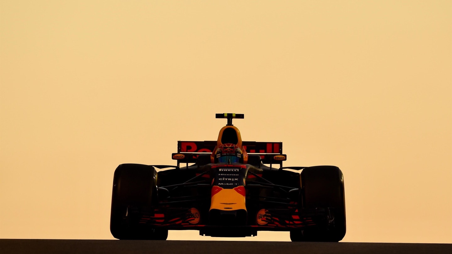 Max Verstappen (NED) Red Bull Racing RB13 at Formula One Testing, Day Two, Yas Marina Circuit, Abu