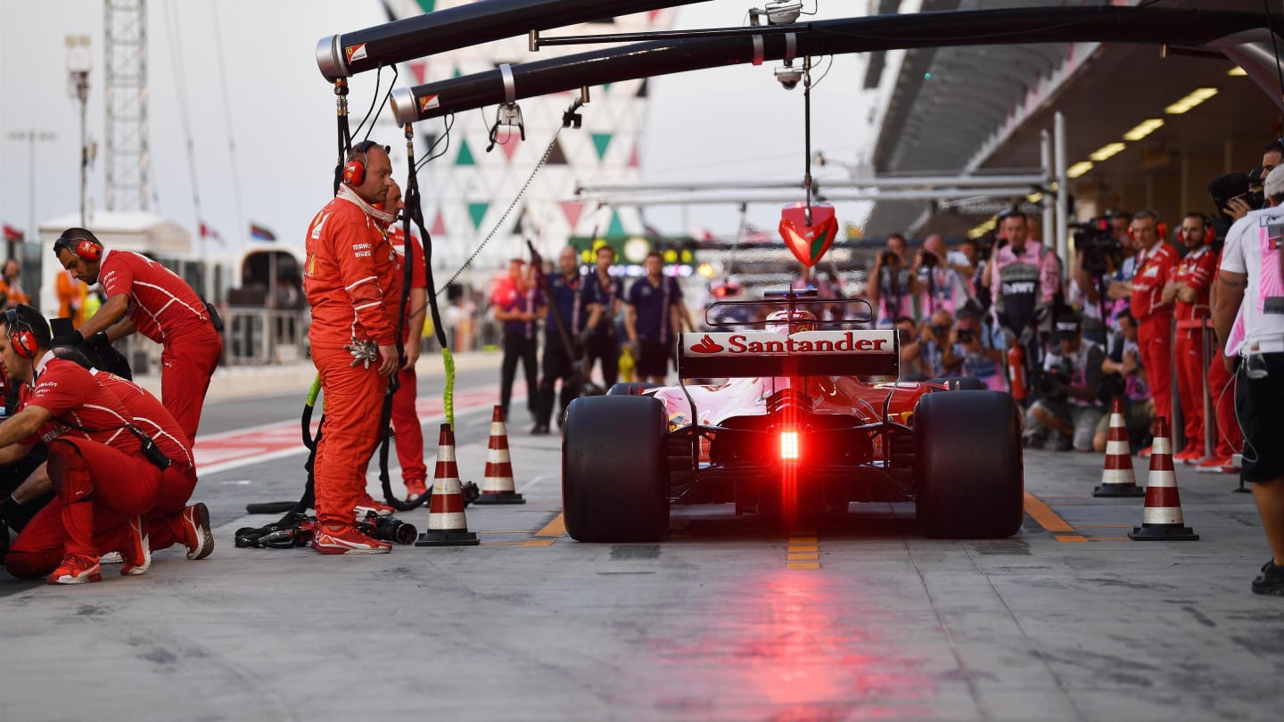 Sebastian Vettel (GER) Ferrari SF70-H at Formula One World Championship, Rd20, Abu Dhabi Grand Prix, Practice, Yas Marina Circuit, Abu Dhabi, UAE, Friday 24 November 2017. © Mark Sutton/Sutton Images