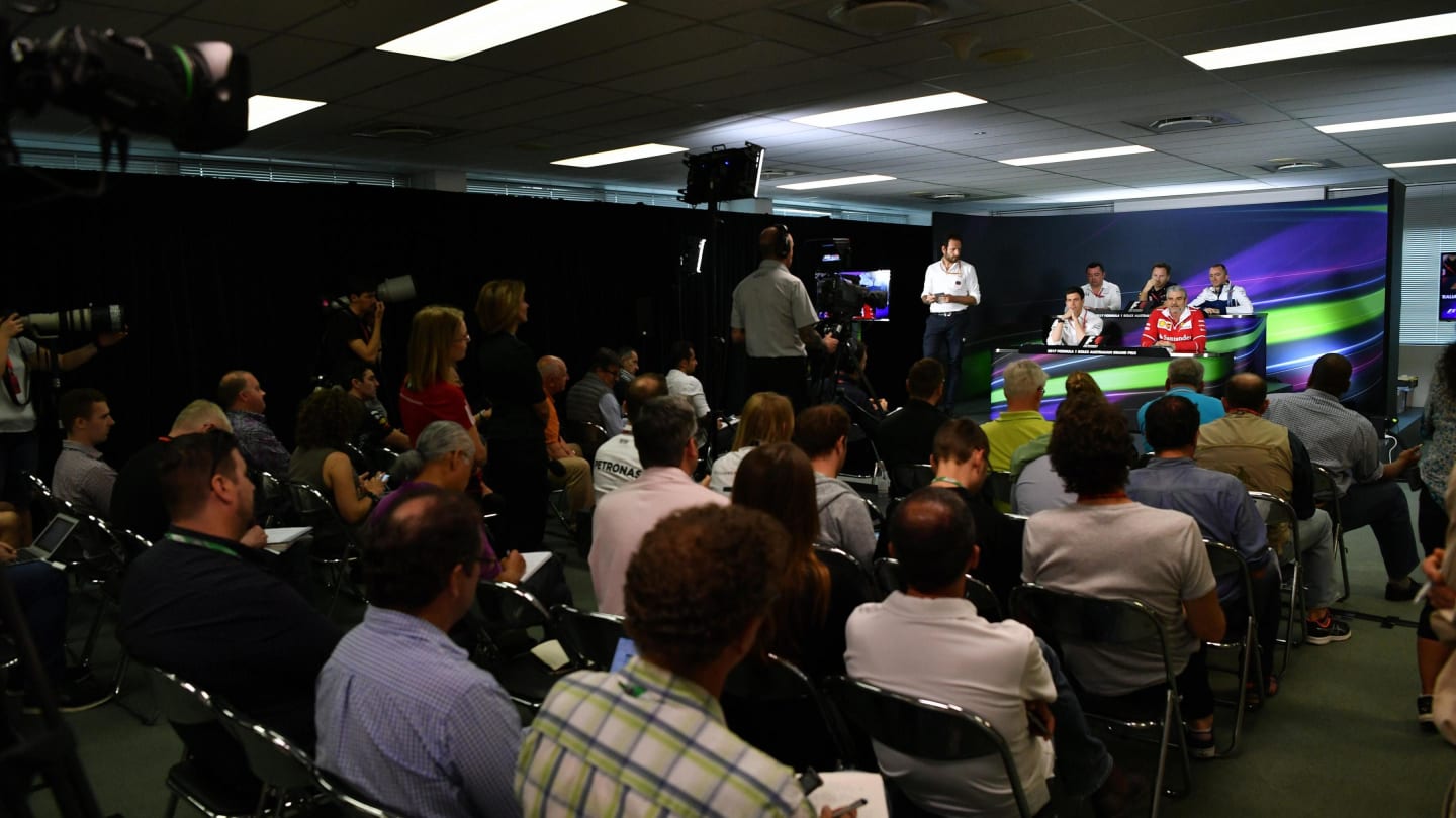 Media in the Press Conference at Formula One World Championship, Rd1, Australian Grand Prix, Practice, Albert Park, Melbourne, Australia, Friday 24 March 2017. © Sutton Motorsport Images