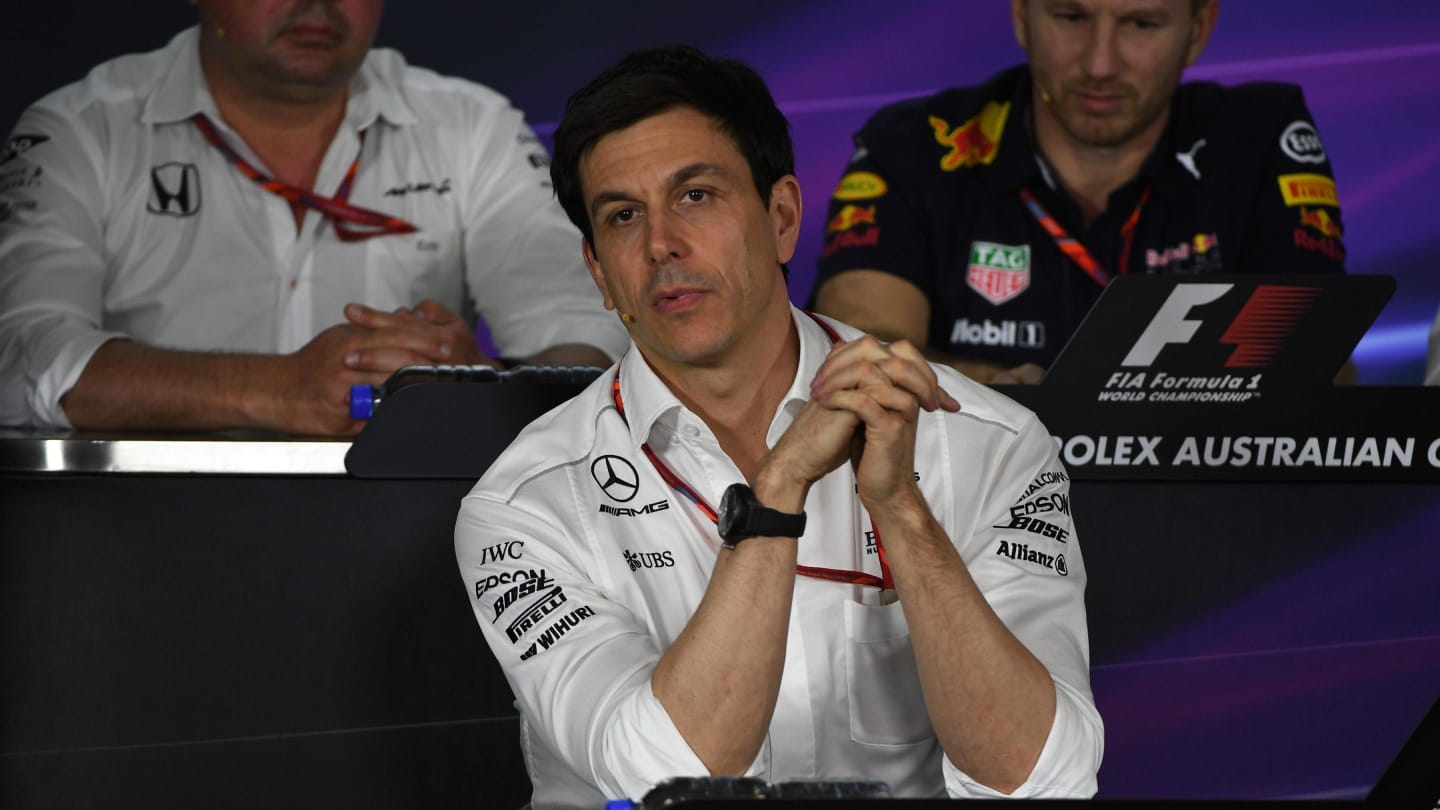 Toto Wolff (AUT) Mercedes AMG F1 Director of Motorsport in the Press Conference at Formula One World Championship, Rd1, Australian Grand Prix, Practice, Albert Park, Melbourne, Australia, Friday 24 March 2017. © Sutton Motorsport Images