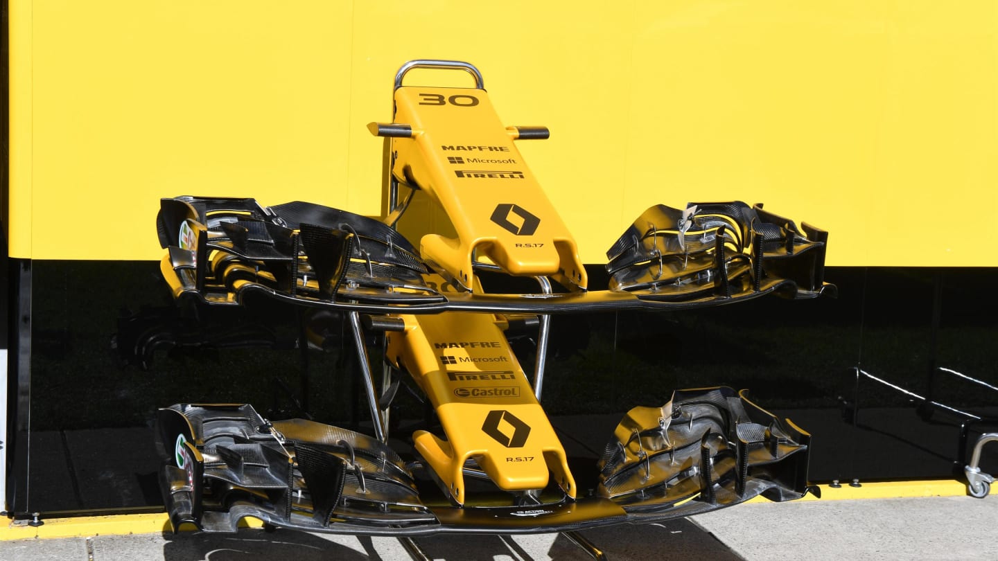 Renault Sport F1 Team RS17 nose and front wings at Formula One World Championship, Rd1, Australian Grand Prix, Preparations, Albert Park, Melbourne, Australia, Thursday 23 March 2017. © Sutton Motorsport Images