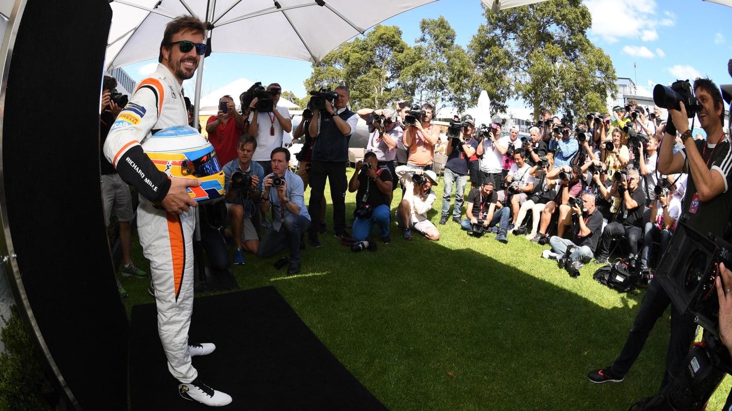 Fernando Alonso (ESP) McLaren at the driver portrait session at Formula One World Championship, Rd1, Australian Grand Prix, Preparations, Albert Park, Melbourne, Australia, Thursday 23 March 2017. © Sutton Motorsport Images