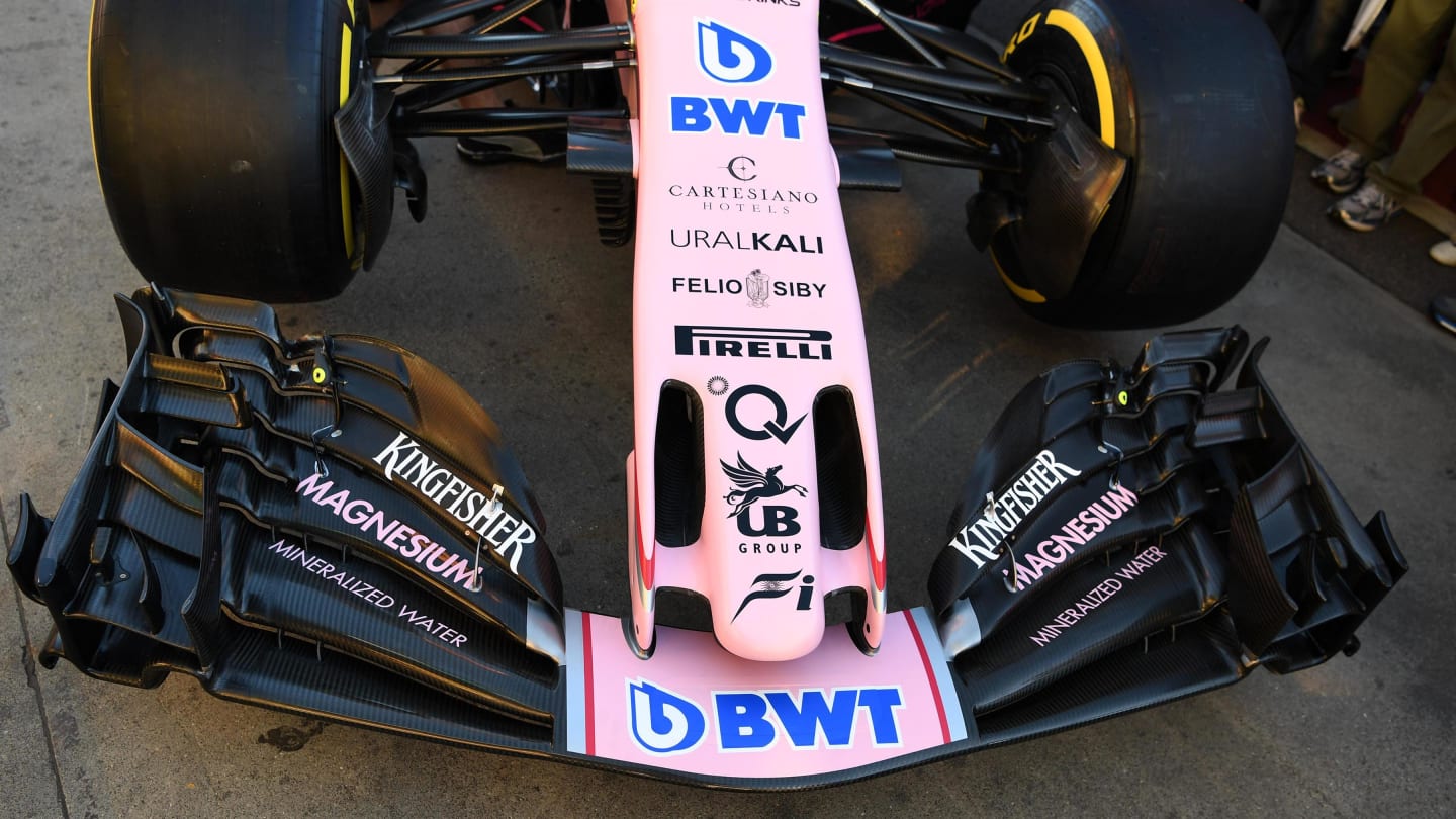 Force India VJM10 nose and front wing detail at Formula One World Championship, Rd1, Australian Grand Prix, Preparations, Albert Park, Melbourne, Australia, Thursday 23 March 2017. © Sutton Motorsport Images