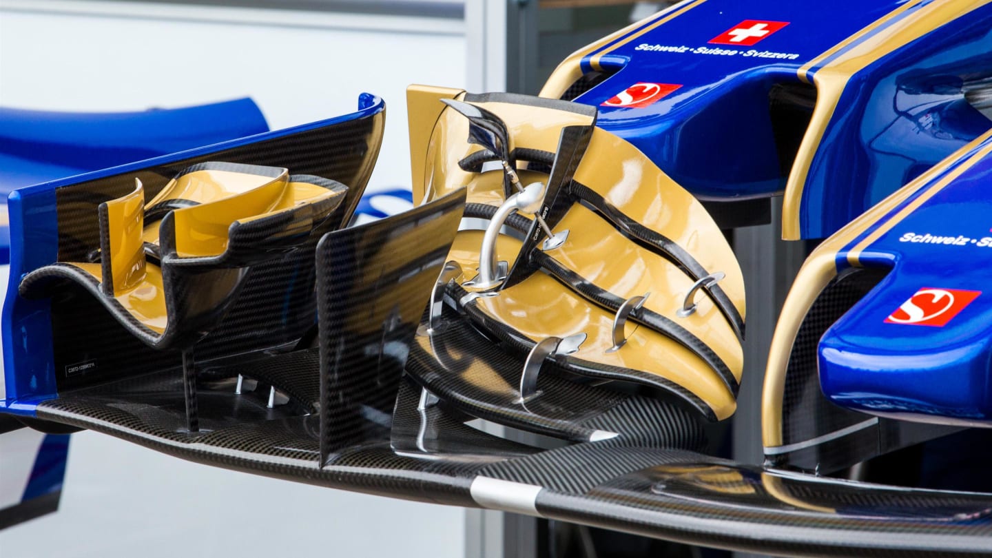 Sauber C36 nose and front wing detail at Formula One World Championship, Rd1, Australian Grand Prix, Preparations, Albert Park, Melbourne, Australia, Wednesday 22 March 2017. © Sutton Motorsport Images