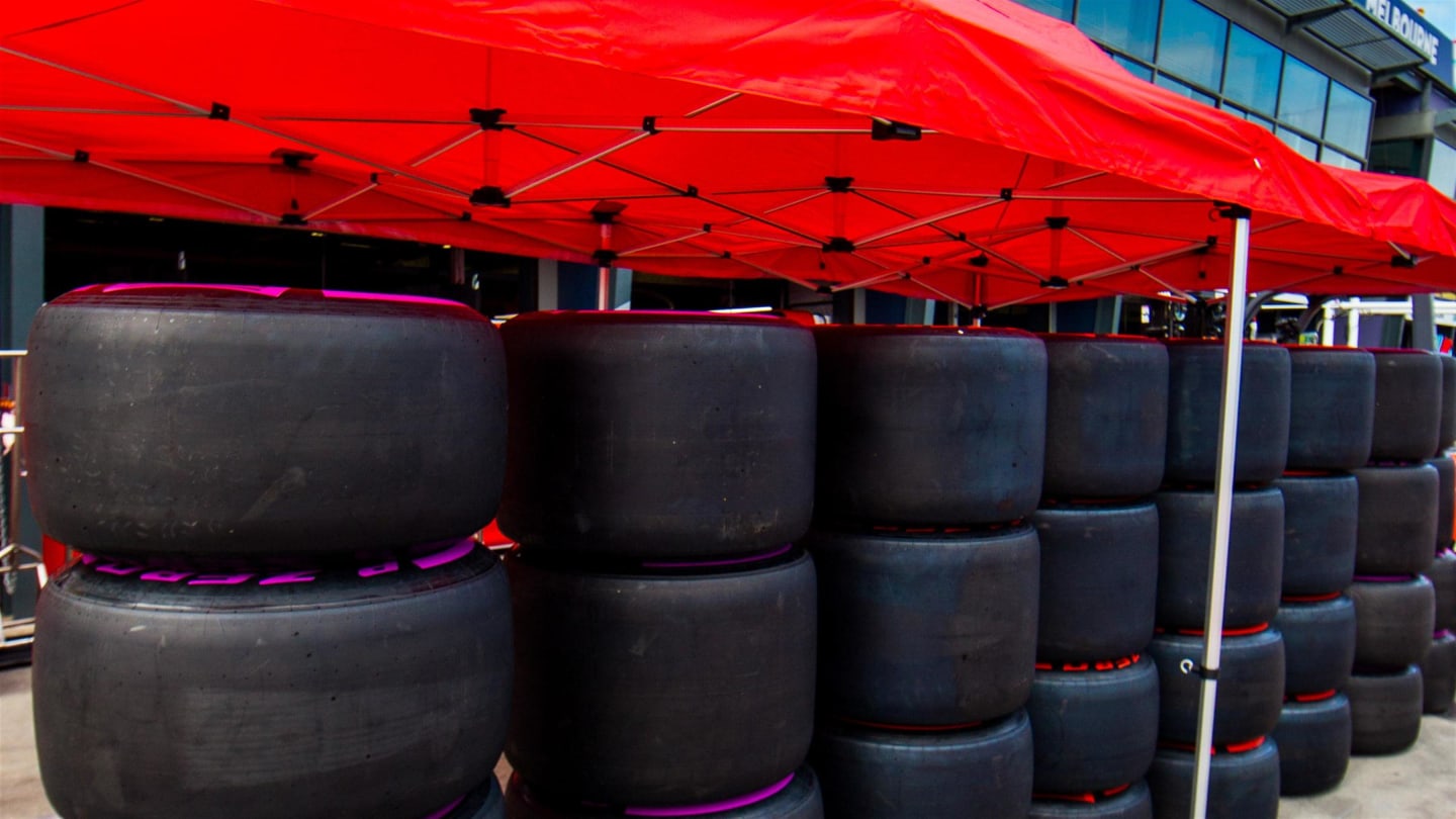 Pirelli tyres at Formula One World Championship, Rd1, Australian Grand Prix, Preparations, Albert Park, Melbourne, Australia, Wednesday 22 March 2017. © Sutton Motorsport Images