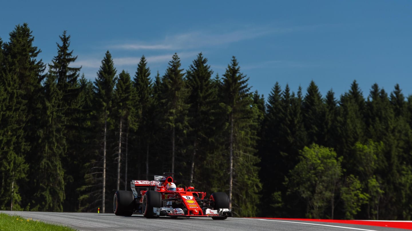 Sebastian Vettel (GER) Ferrari SF70-H at Formula One World Championship, Rd9, Austrian Grand Prix, Practice, Spielberg, Austria, Friday 7 July 2017. © Sutton Images