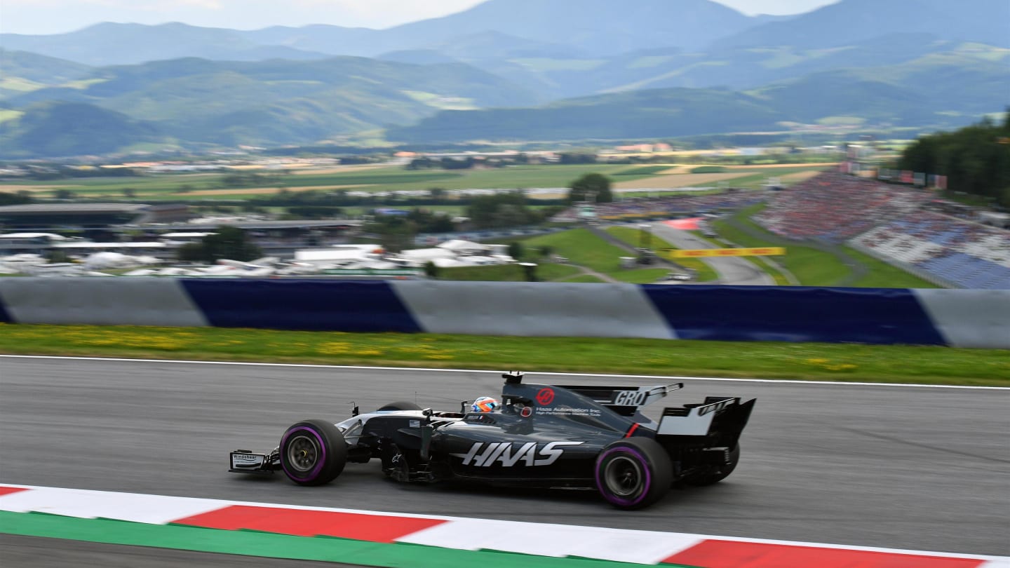 Romain Grosjean (FRA) Haas VF-17 at Formula One World Championship, Rd9, Austrian Grand Prix,