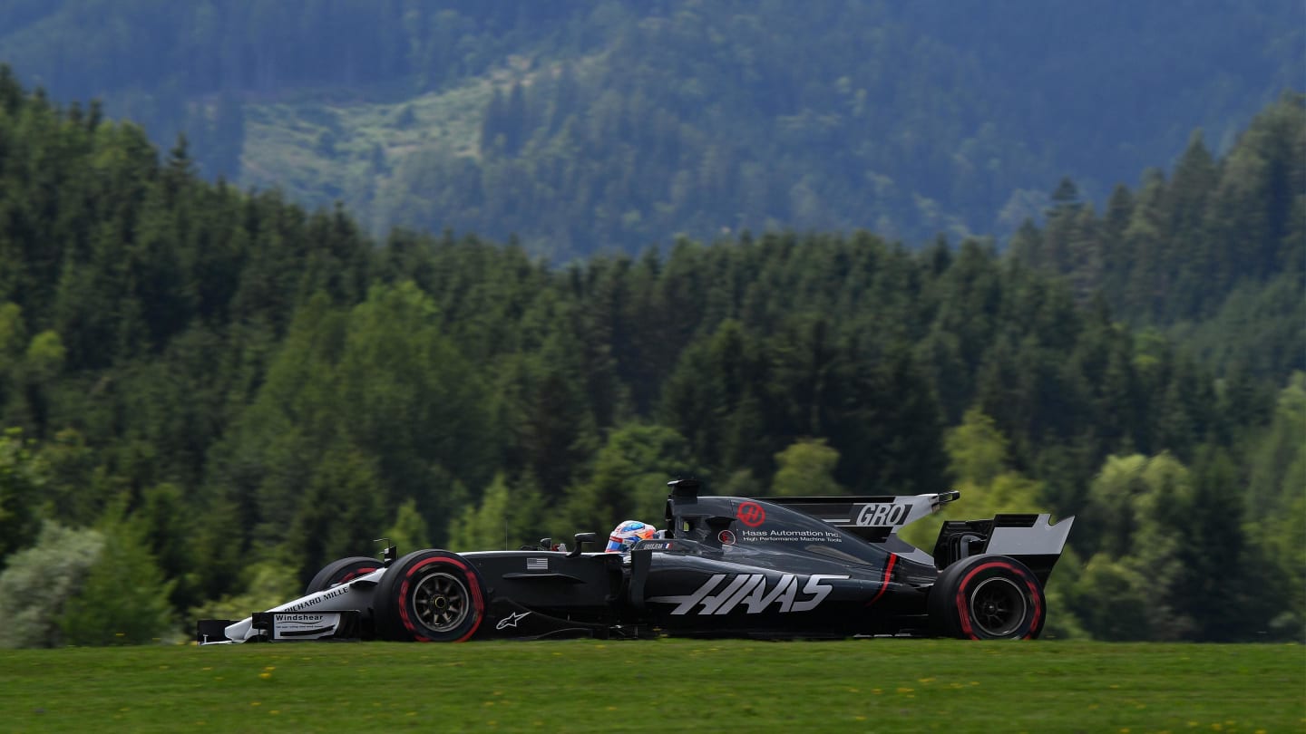 Romain Grosjean (FRA) Haas VF-17 at Formula One World Championship, Rd9, Austrian Grand Prix,