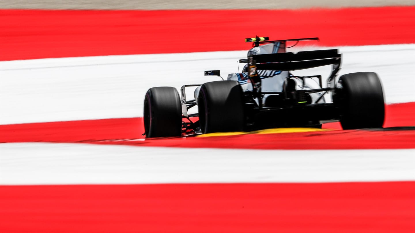 Lance Stroll (CDN) Williams FW40 at Formula One World Championship, Rd9, Austrian Grand Prix,