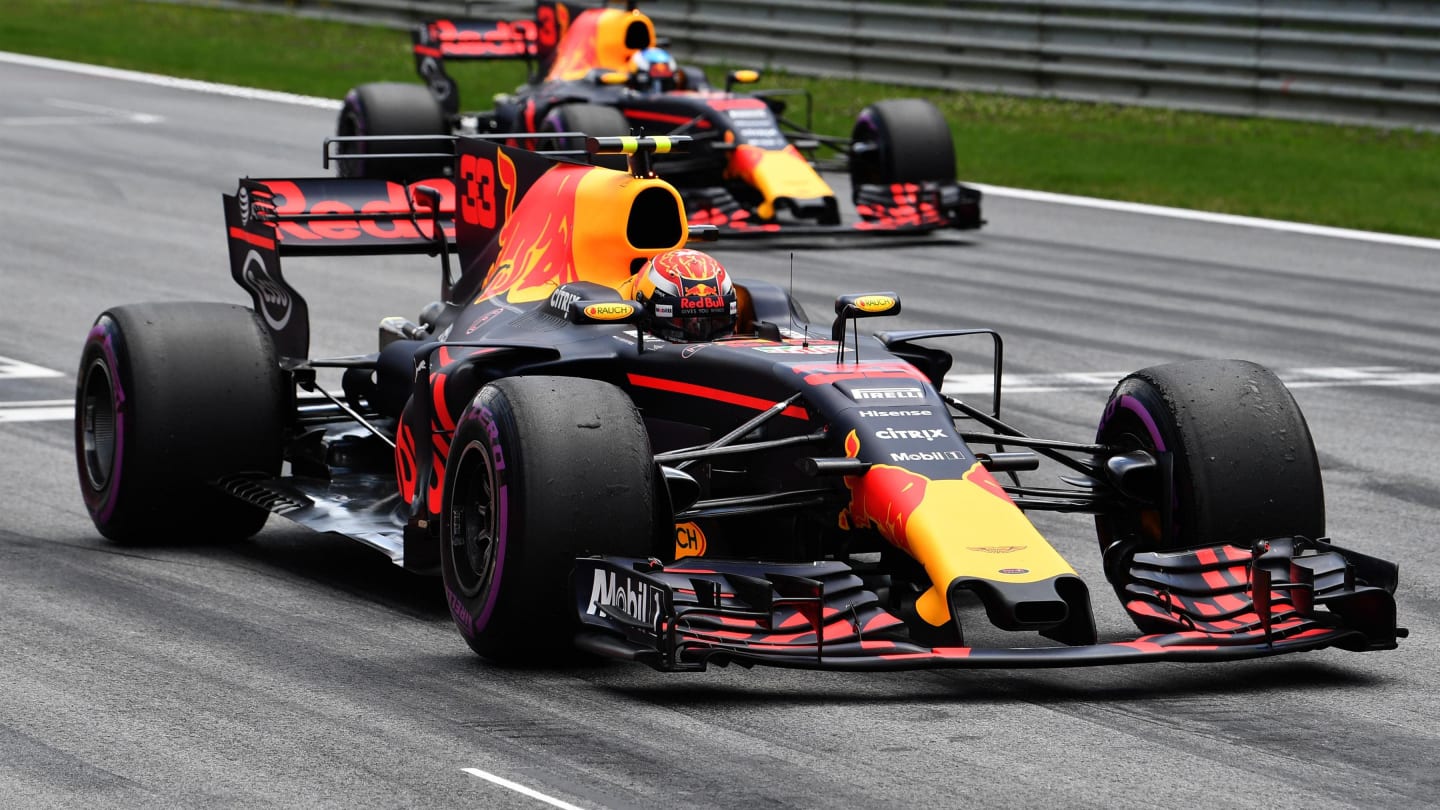 Max Verstappen (NED) Red Bull Racing RB13 practice start at Formula One World Championship, Rd9, Austrian Grand Prix, Qualifying, Spielberg, Austria, Saturday 8 July 2017. © Sutton Images