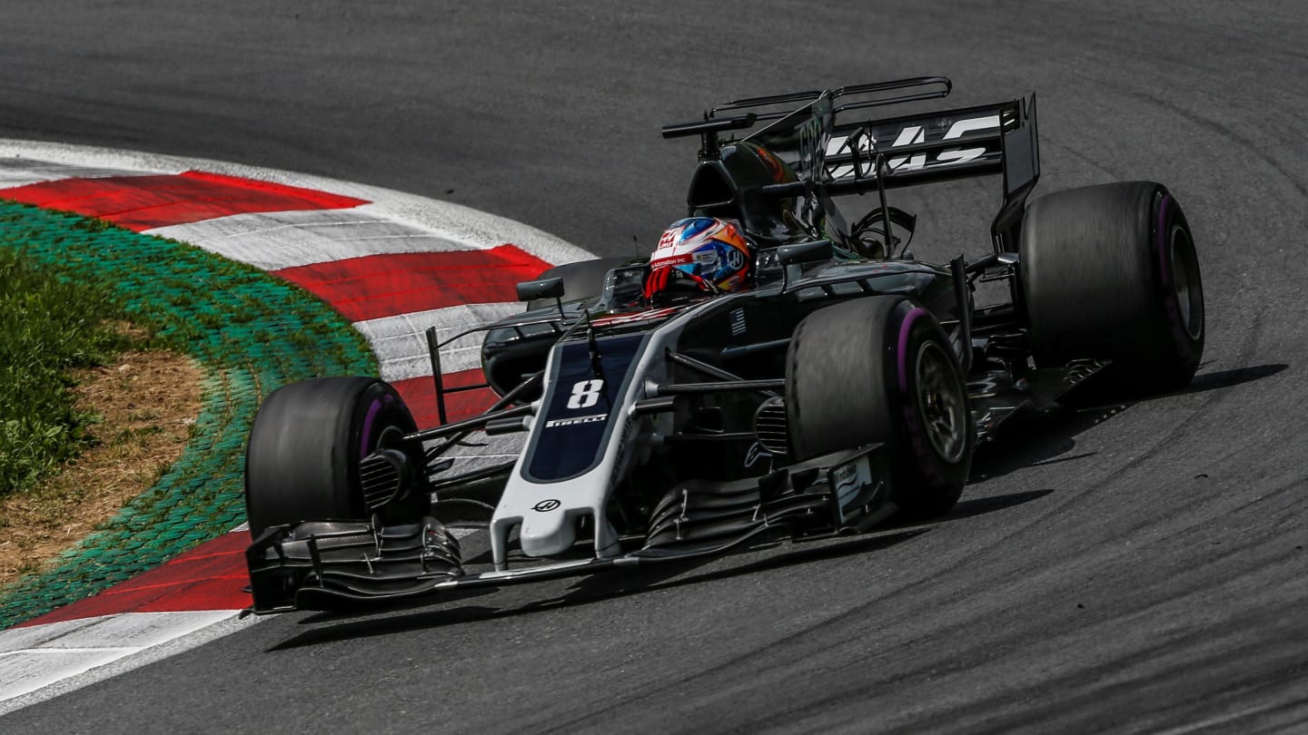 Romain Grosjean (FRA) Haas VF-17 at Formula One World Championship, Rd9, Austrian Grand Prix, Race,
