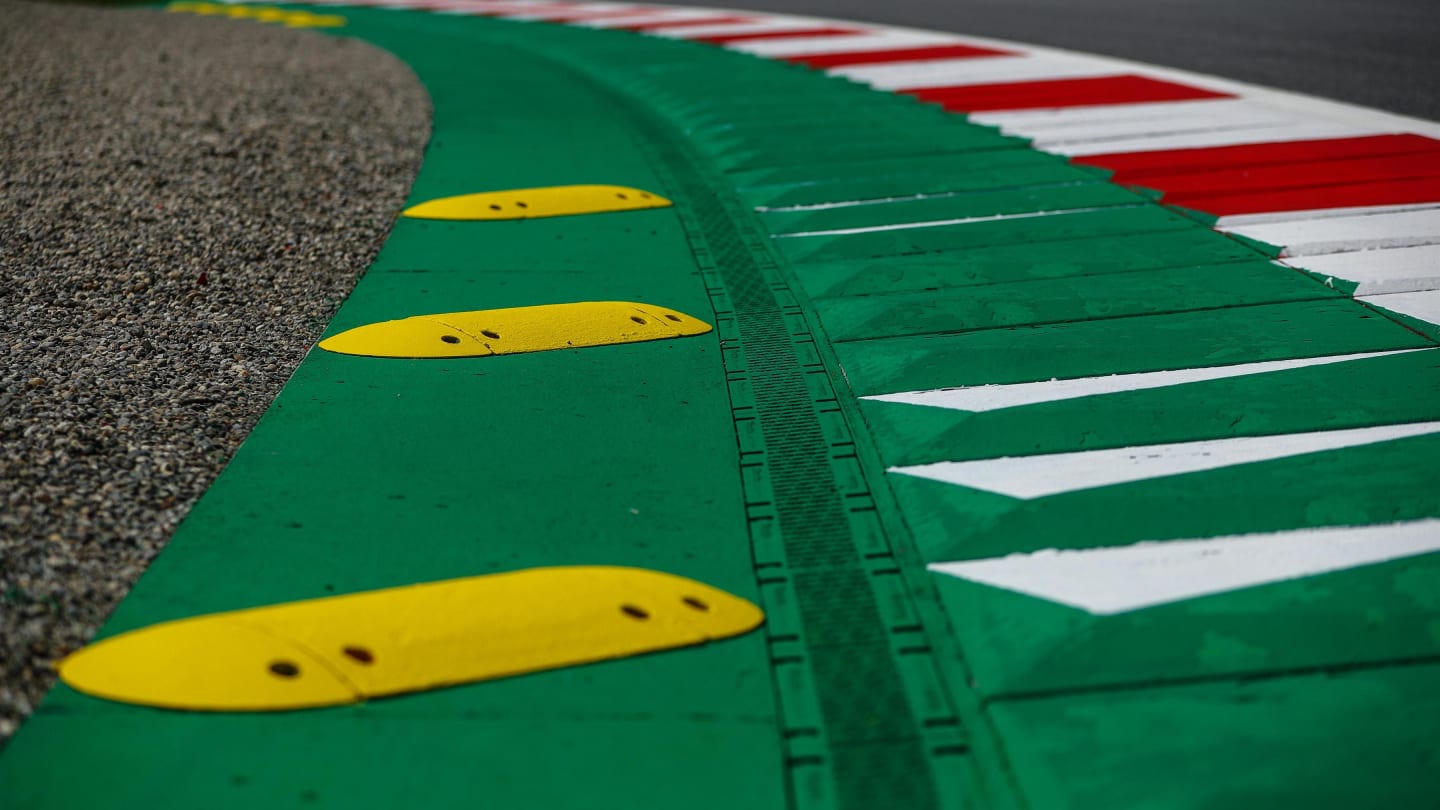 Kerb details and track view at Formula One World Championship, Rd9, Austrian Grand Prix, Preparations, Spielberg, Austria, Thursday 6 July 2017. © Sutton Images