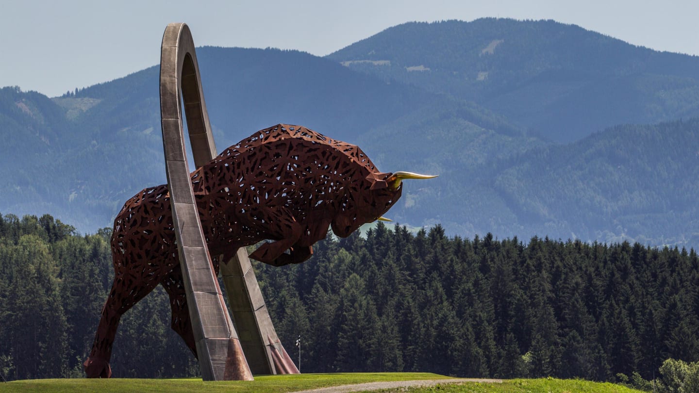 Bull sculpture at Formula One World Championship, Rd9, Austrian Grand Prix, Preparations, Spielberg, Austria, Thursday 6 July 2017. © Sutton Images